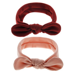 2019 Winter stripe elastic hair bands for baby girls bow knot kids hair accessories