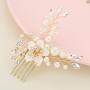 New design gold Pearl bride Hair Accessories Wedding Bridal Hair Combs