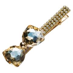 Victoria Baroque vintage Simple hair pin non-slip diamond bow barrette for women