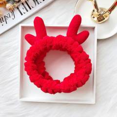 2019 Popular Cute Girls Elastic Antler Headbands Makeup Wash Hair Band