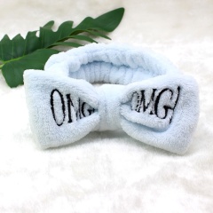 2020 new arrivals cute face wash elastic bow band cabelo hairband for girls