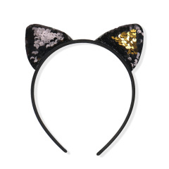 Korean sequin fabric cat ears headband girls children hair band