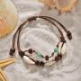 Jewelry travel beach ankle bracelet sea shell rope anklet sets for women