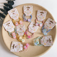 Cute korean translucent fruit watermelon strawberry cherrykids hair ties for baby girls
