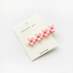 New Vintage Non Slip hair pin girl pearl diamond flower plastic barrette