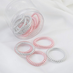 20PCS Glitter Bling hair cord Accessories Plastic Elastics women Hair Coil Rings hair bands