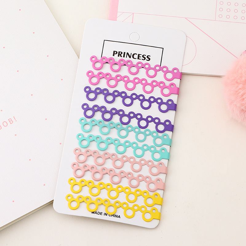Children girls Korean colorful cartoon animal mickey Hairpin hair clip
