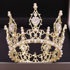 wholesale corea Alloy Water Lead Handmade Wedding Bridal big tall pageant crowns