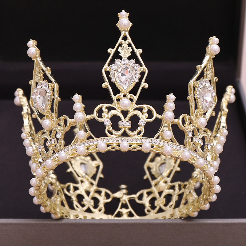 wholesale corea Alloy Water Lead Handmade Wedding Bridal big tall pageant crowns wholesale corea Alloy Water Lead Handmade Wedding Bridal big tall pageant crowns