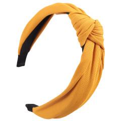 Women Hair Accessories Headwear Solid Bow Soft Knotted Headband Hairband