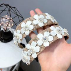 Non Slip Bohemian vintage Diamond pearl flower wedding Hairbands Hairband girl