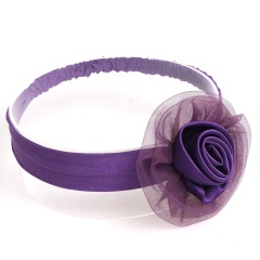 Colorful baby head band fabric rose flower hair band for korean style