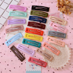 Cheap ins candy color geometric hair clip pu clip in hair extensions