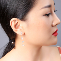 2019 Fashion diamond accessories women jewelry silver zircon sailor moon earings