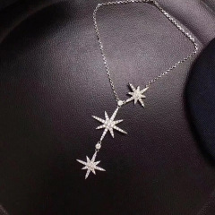 fashion korean ins valentine's day christmas gift star silver earring 925 sterling
