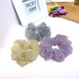 2020 Fashion custom women girls colorful stripe lace large hair scrunchies