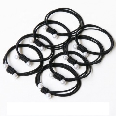 Popular  pure color school hair ties elastic hair bands packaging hair ties with box