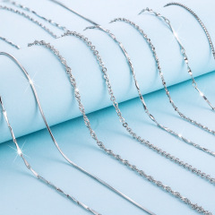 fashion korean 40cm valentine's day christmas gift jewelry silver choker silver chain 925