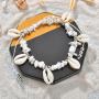 Wholesale Hawaii beach foot jewelry white sea shell sea star anklets chains for girls