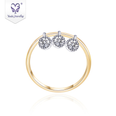 Customized 14k/18k white gold ring 7mm round OEC cut cushion moissanite ring