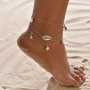 Hot sales Hawaii beach simple foot jewelry sea shell sea star anklets chains for ladies Hot sales Hawaii beach simple foot jewelry sea shell sea star anklets chains for ladies