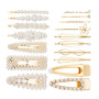 Women Simple Irregular wedding Metal Hair Accessories pear Hair pins Women Simple Irregular wedding Metal Hair Accessories pear Hair pins