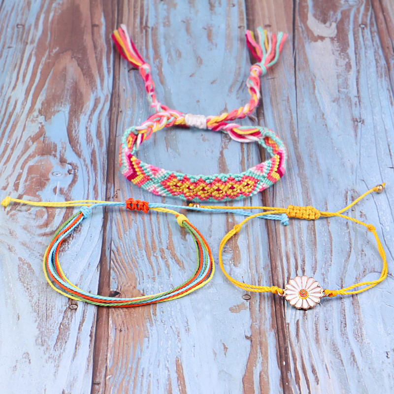 wholesale sunflower handmade adjustable woven friendship bracelet wholesale sunflower handmade adjustable woven friendship bracelet