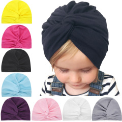 8 Colors Infants Cotton Hairband Newborn Solid Color Soft Baby Turban Knot