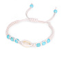 Fashion Natural Stone Turquoise Bead Bracelet Ocean Seashell Shell Stretch Bracelet