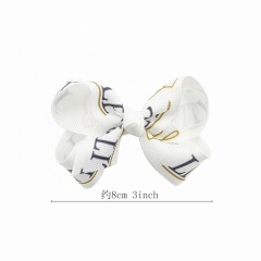 White pom pom hair clip crown bubble flower  8cm child bow hair clip in hair pieces