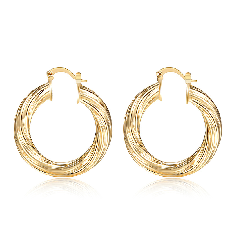wholesale simple women fashion thread 18K gold plated circle hoop copper earrings wholesale simple women fashion thread 18K gold plated circle hoop copper earrings