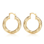 wholesale simple women fashion thread 18K gold plated circle hoop copper earrings wholesale simple women fashion thread 18K gold plated circle hoop copper earrings
