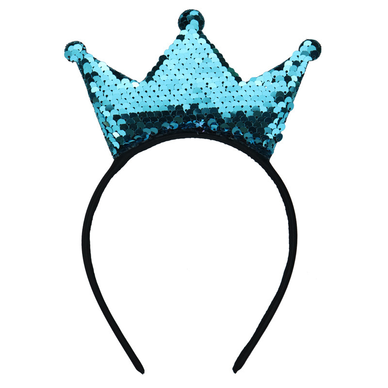 wholesale sequin girls princess Crown Headband Party Holiday gift