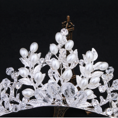 Custom hair accessories crystal luxury hair jewelry for bride happy birthday princess crown tiara