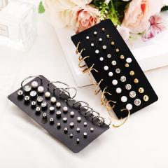 20 pairs/set Hot korean fashion women diamond stud crystal earrings for women