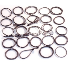 New women's hair ring set wholesale 24 pieces of bandage no metal hair bungee bands elastic hair ties