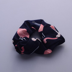 New vintage Hair Accessories flamingo print Hair Scrunchies Hair Tie Woman