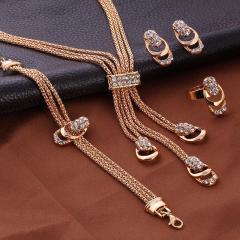 Fashion Rhinestone crystal Party bridal Necklace and Earring wedding jewelry Sets