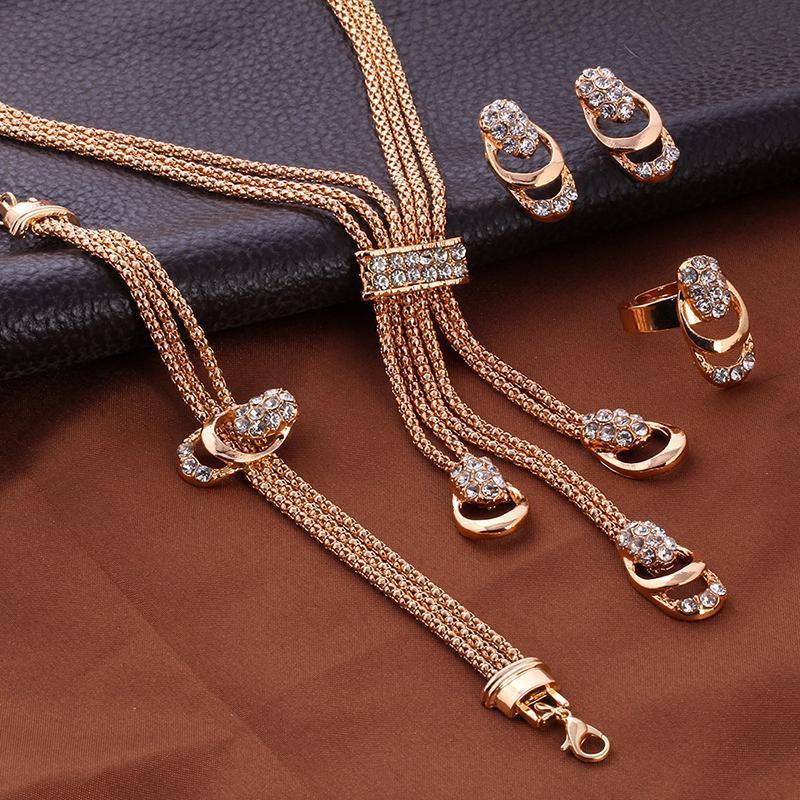 Fashion Rhinestone crystal Party bridal Necklace and Earring wedding jewelry Sets Fashion Rhinestone crystal Party bridal Necklace and Earring wedding jewelry Sets