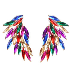 2020 new fashion korean girls jewelry statement colorful crystal rhinestone wing earrings for women 2020 new fashion korean girls jewelry statement colorful crystal rhinestone wing earrings for women