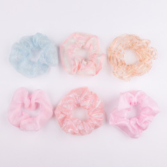 Fashion Wholesales custom Hair Accessories Hair Tie Elastic Strip Organza Hair Scrunchies