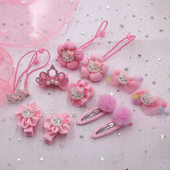 Hot baby girls hello kitty hair band barrettes hair accessories gift box