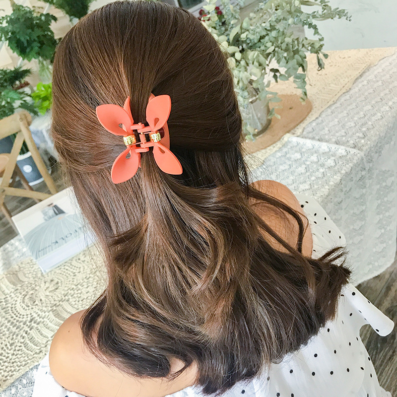 Women Macarons Non Slip baroque Girls Plastic bow Clamps  headwear Hair Claws