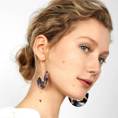 New Bohemian Chandelier Charm Earrings Dangle hoop disc drop Acrylic Earring
