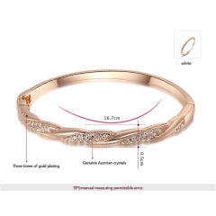 fashion amazon rhinestone Gold Plated crystal stone bracelet