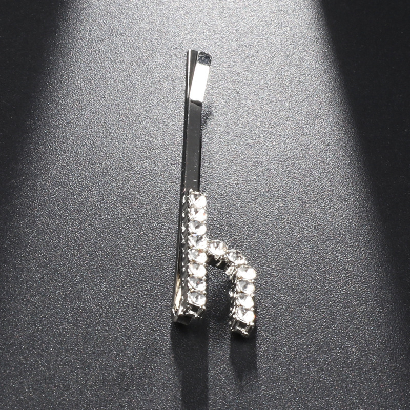 New hair accessories women single letter hair clip crystal rhinestone hair pins with words