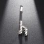 New hair accessories women single letter hair clip crystal rhinestone hair pins with words