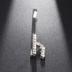 New hair accessories women single letter hair clip crystal rhinestone hair pins with words