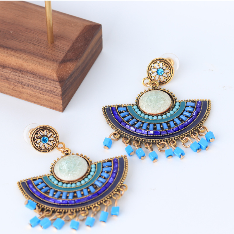 2019 latest design sector tassel alloy eardrop dangler bohemian earrings women 2019 latest design sector tassel alloy eardrop dangler bohemian earrings women