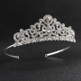 Bride silver women rhinestone  crystal wedding round  bridal tiaras  crown